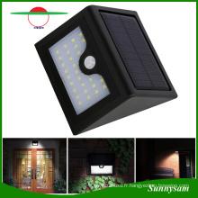 Lampe de sécurité de l&#39;énergie solaire Lampes de capteur de mouvement PIR imperméable Lampe de lumière de jardin 28PCS LED Wall Mount